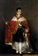 Francisco de goya y Lucientes King Ferdinand VII with Royal Mantle china oil painting reproduction